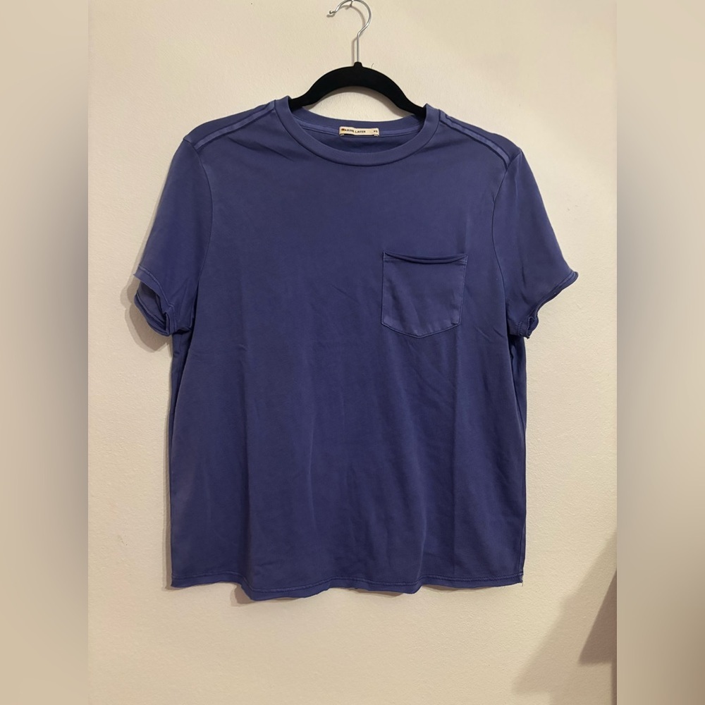 Marine Layer Women’s XS Periwinkle Blue Pocket Tee NWOT